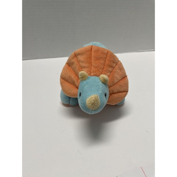 Animal Adventure Plush Dinosaur 11" Triceratops Stuffed Animal Blue Orange 2015 - Picture 1 of 8